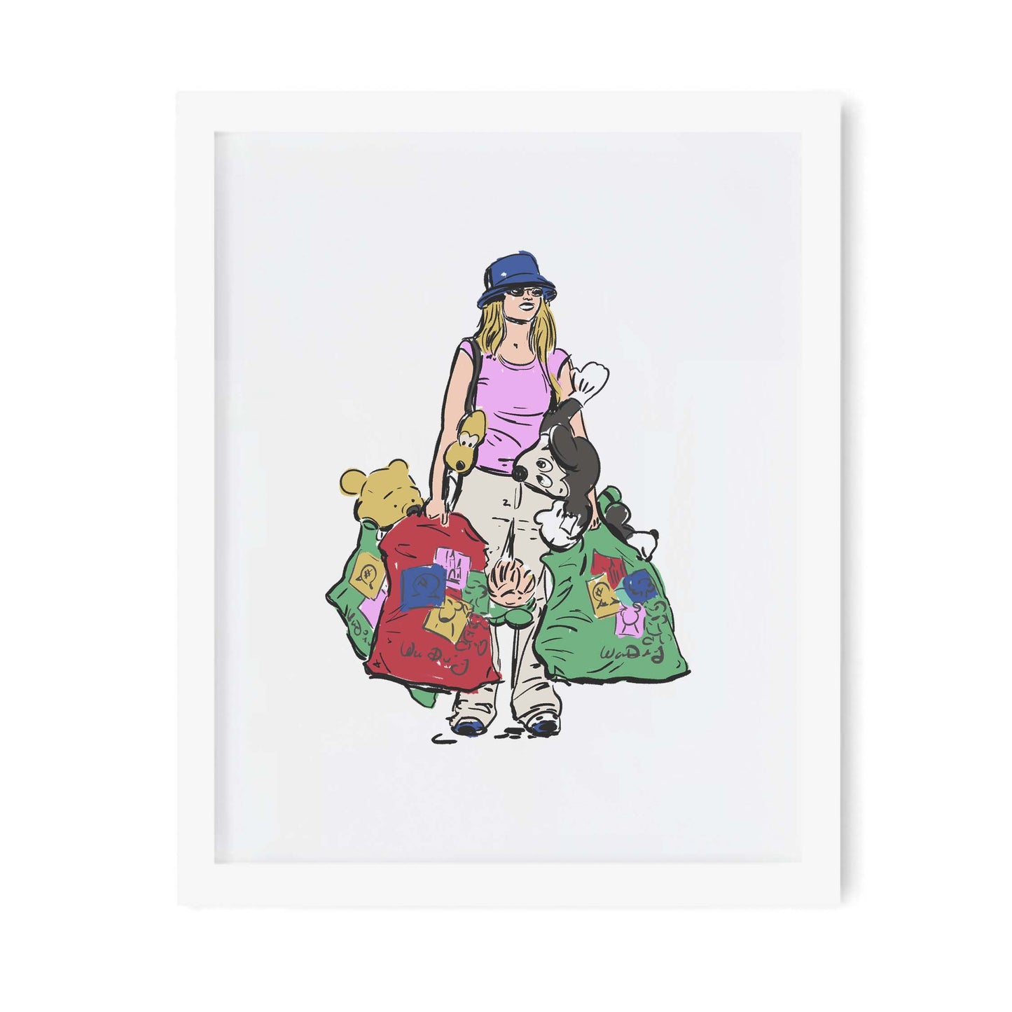 Brit Shopping Art Print