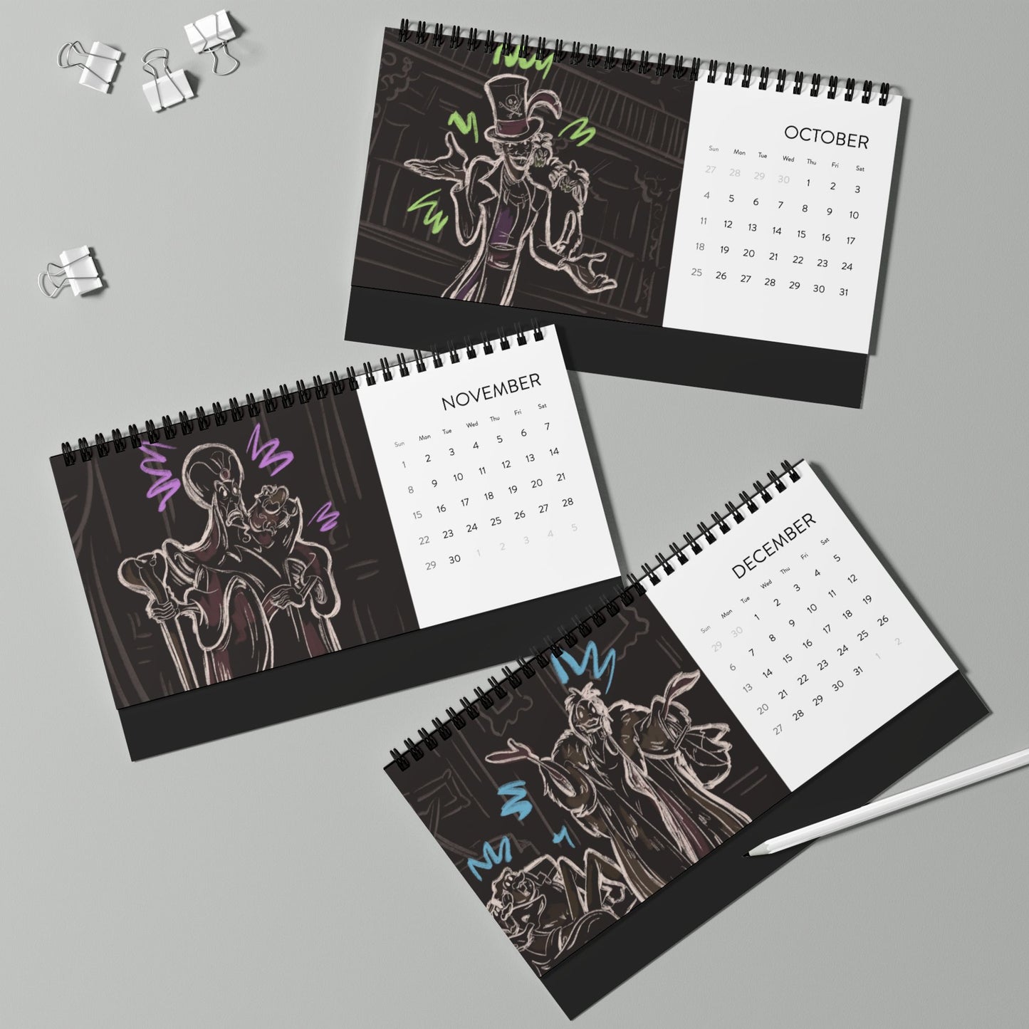 Villains 2026 12-Month Calendar